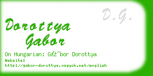 dorottya gabor business card